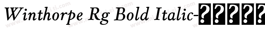 Winthorpe Rg Bold Italic字体转换